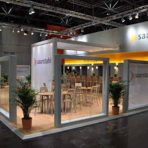 Saarstahl - Wire Saarstahl Messestand Düsseldorf Messebau Saarbrücken