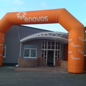 Werbebogen mit Beschriftung Werbetechnik Saarbrücken Beschriftung Saarland