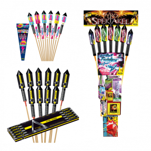 Raketen und Raketensortimente